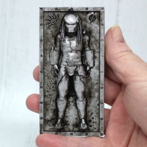 Predator FULL BODY Figure STEEL Finish Available as FRIDGE MAGNET or WITH STAND